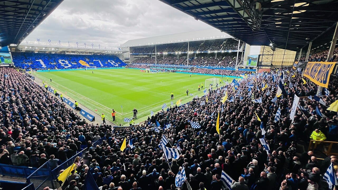 Inside view of Everton Stadium representing testing environments for websites before going live.