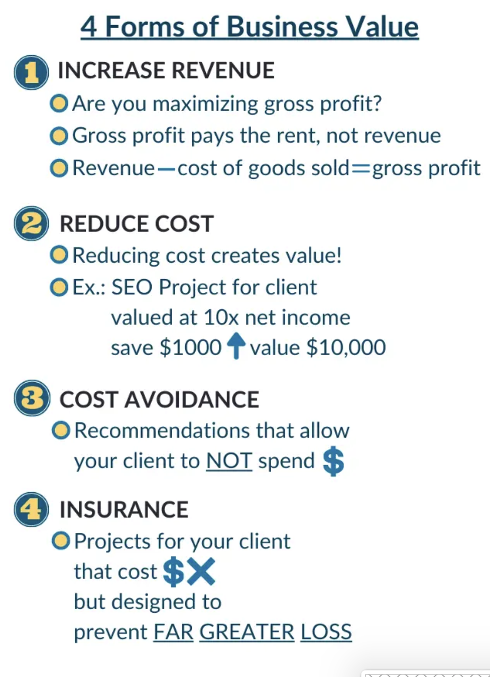 4 forms of business value
