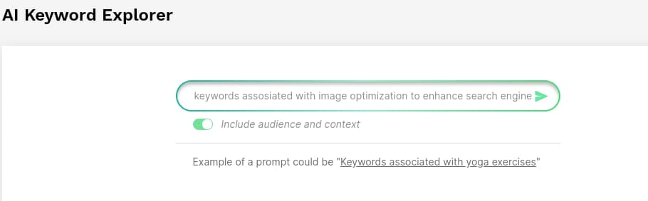 Example of how to prompt the AI using the seed keyword