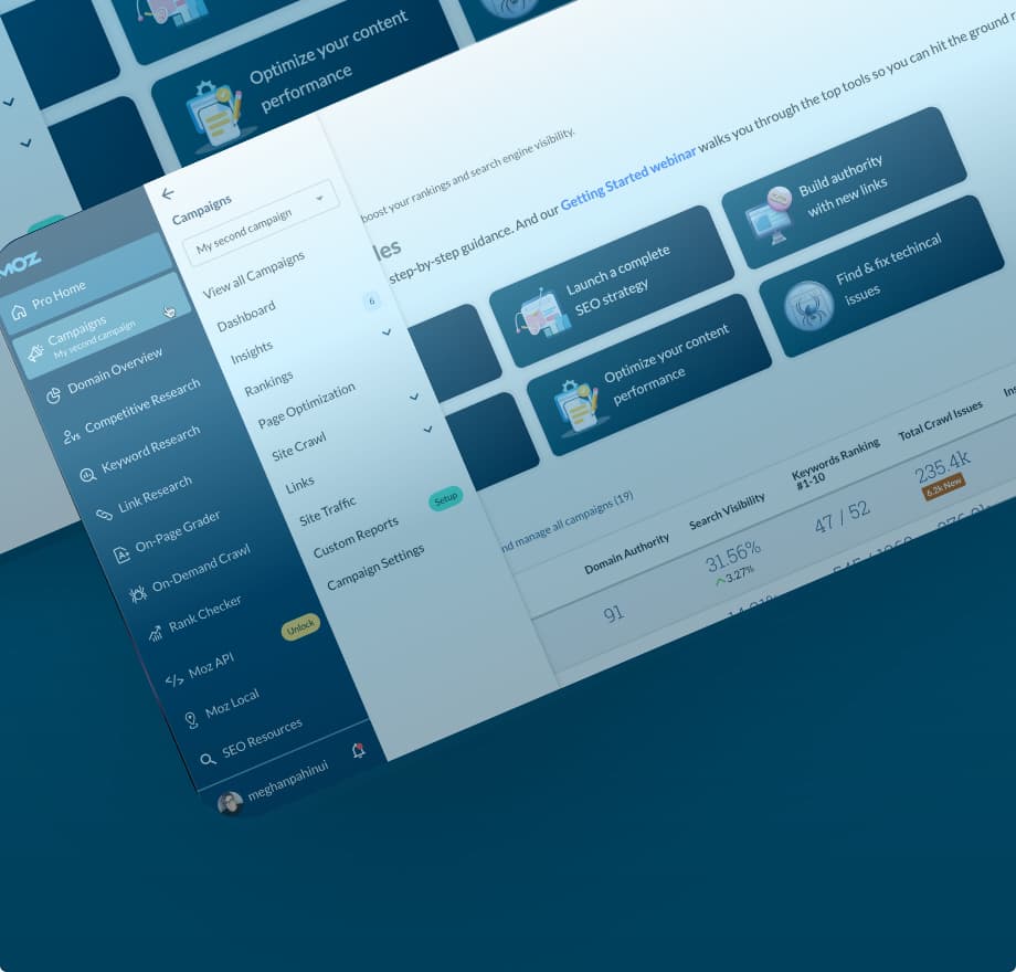 Introducing improved navigation in Moz Pro