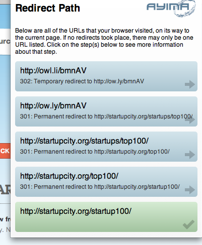 redirect path of owl.li link