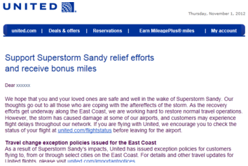 United Hurricane Sandy