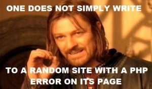 One does not simply...