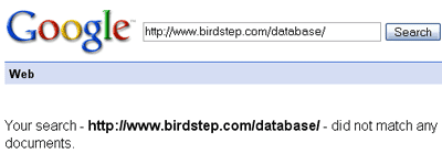 Birdstep Database out of Google