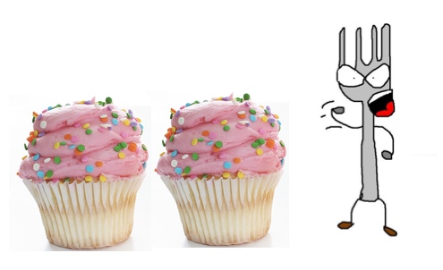 cupcakes and a fork