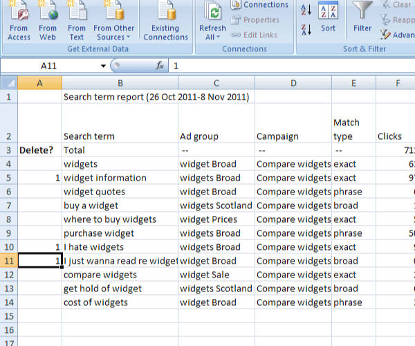 Delete Column