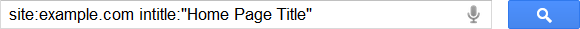 site: plus intitle: example