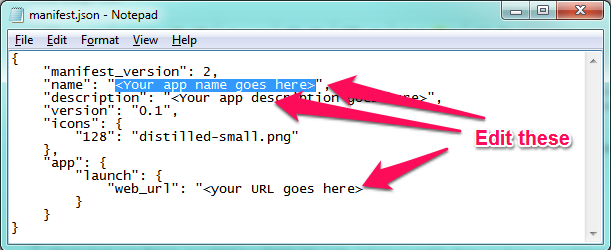 Initial manifest.json