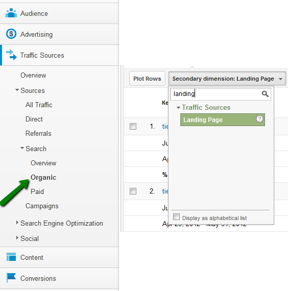 Google Analytics Drill Down