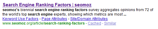 Google internal anchors for SEOmoz