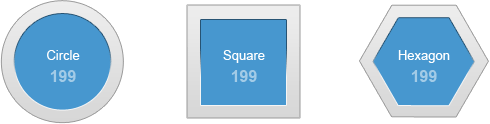 Google+ Square and Hexagon