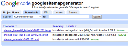 Google Sitemap Generator