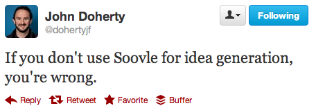 john doherty soovle tweet