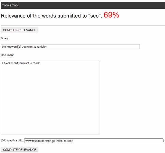 LDA Topics Tool