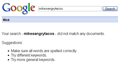 Mikes Angry Tacos Search