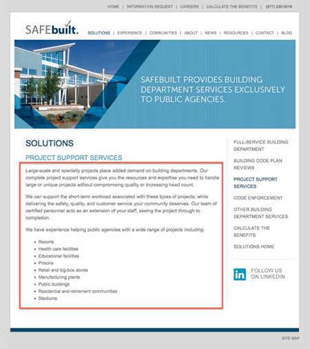 SAFEbuilt Foundational Page Old Example