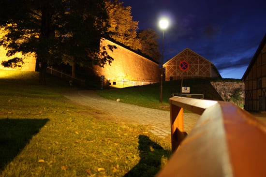 Nightime in Oslo at the Nearby Fortress