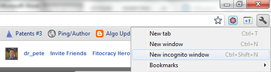 Chrome's Icognito feature