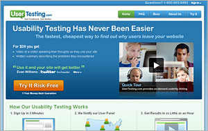 UserTesting.com Screen