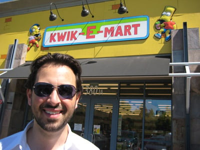 Rand outside the Qwik-E-Mart in Mountain View