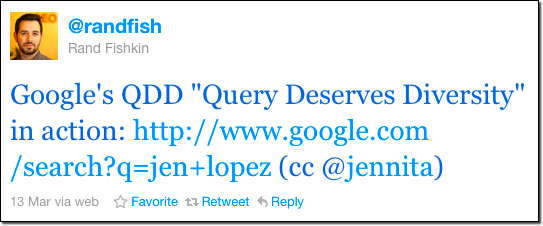 Rand's Tweet about QDD