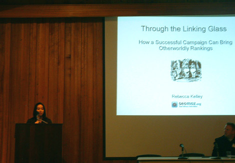 Photo of Rebecca's Presentation on Link Building