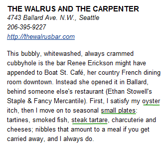 Seattle Times' Review of The Walrus and the Carpenter