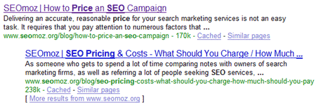 SEO Pricing Query