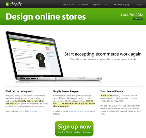 Shopify Homepage