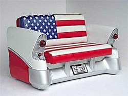 US Flag Car Chair