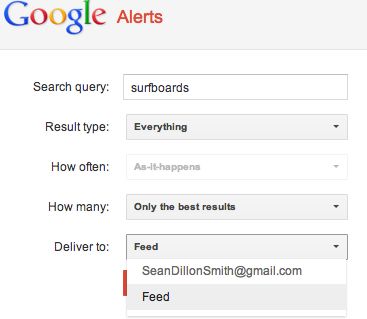 Google Alerts Setup