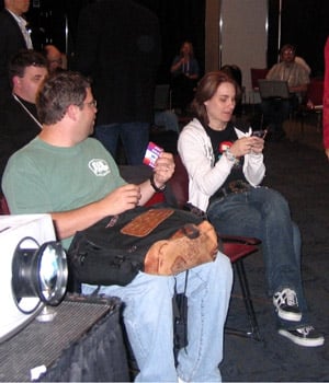 Vanessa Texts on 1 of Her 2 Phones at SMX Seattle, 2007