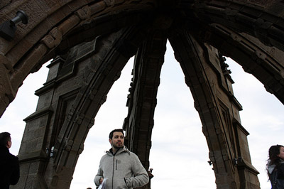 Rand atop the Wallace Monument