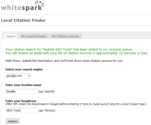 Whitespark Local Citation Finder