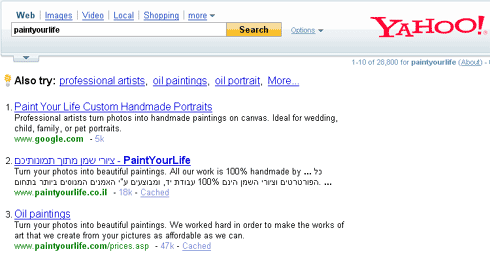 Yahoo! Results for PaintYourLife