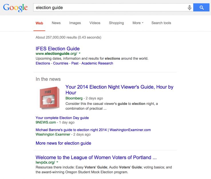 local search results election guide